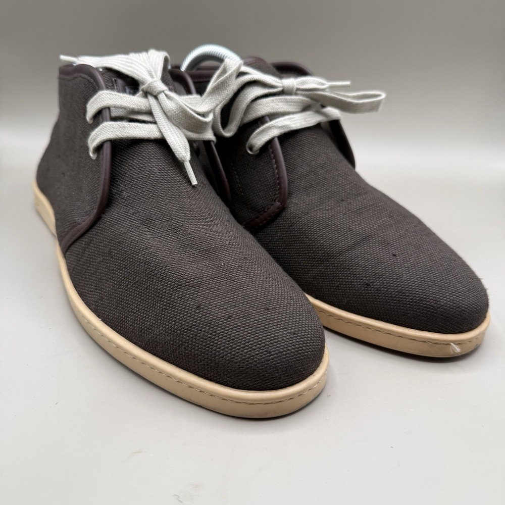 Salvatore Ferragamo Mens Shoes Canvas Sneakers Size 7 Italy - Picture 1 of 7